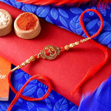 Om Beaded Single Rakhi
