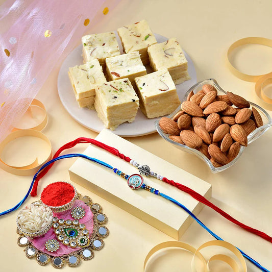Twin Rakhi Soan Papdi Combo