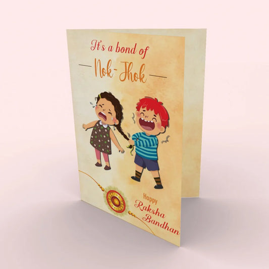 Nok Jhok Raksha Bandhan Personalised Greeting Card