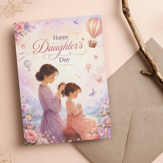 Daughter With Mother Daughter's Day Personalised Card