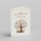 Happy Teachers' Day Tree of Knowledge Personalised Greeting Card