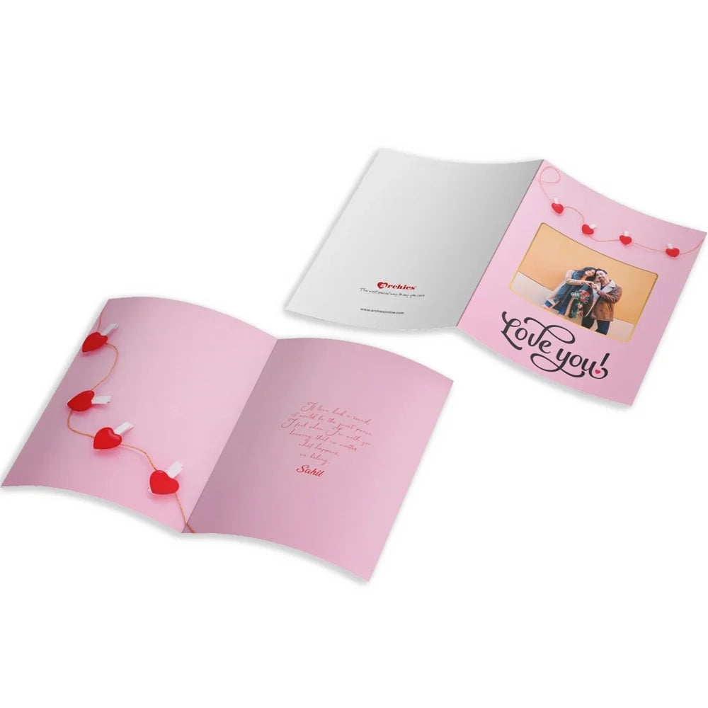 Love You Valentines Personalised Card