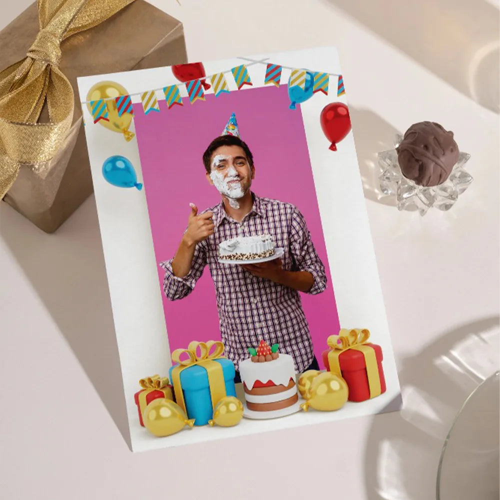 Joyful Birthday Personalised Greeting Card