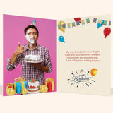 Joyful Birthday Personalised Greeting Card with Chocolate