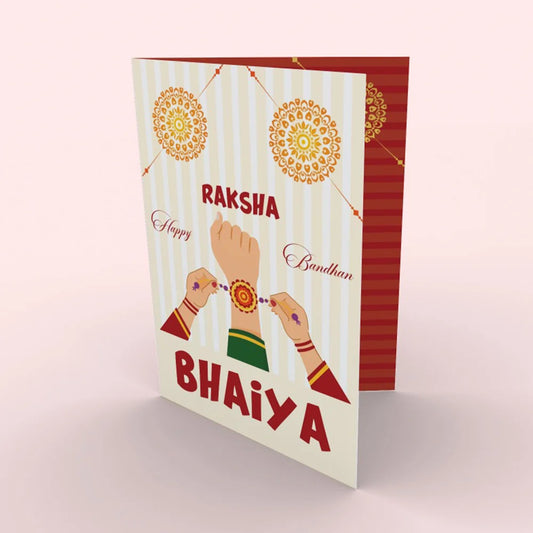 For Bhaiya Raksha Bandhan Personalised Greeting Card