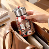 Butterfly & Floral Print Insulated Mug