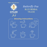 OTLER Butterfly Pea Blue Herbal Tisane - 25 Tea Bags