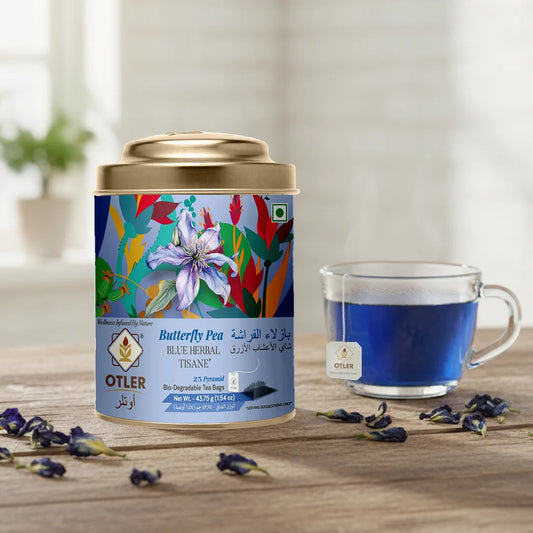 OTLER Butterfly Pea Blue Herbal Tisane - 25 Tea Bags