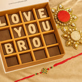 Designer Rakhi and Love You Bro Chocolates