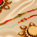 Antique and Kundan Rakhi Set of 2