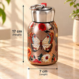 Butterfly & Floral Print Insulated Mug