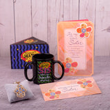 Gazing Evil Eye Keychain With Sister Greeting Card
