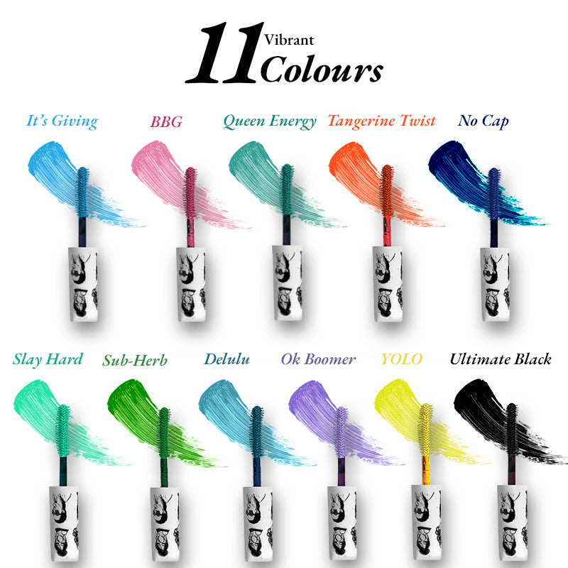 Elitty Blue Pop Colored Lush Lashes Mascara - It's Giving - 5 gm
