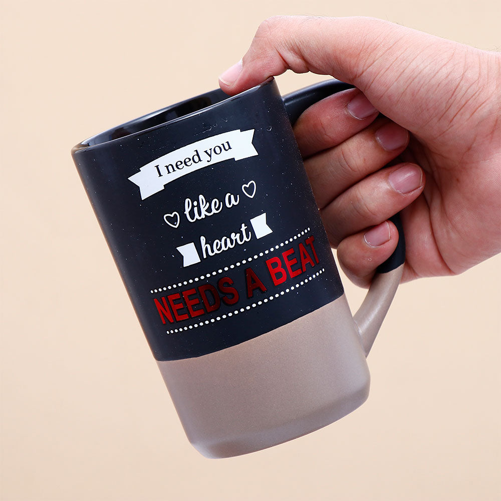 Need A Beat Quoted Cork Base Beer Mug