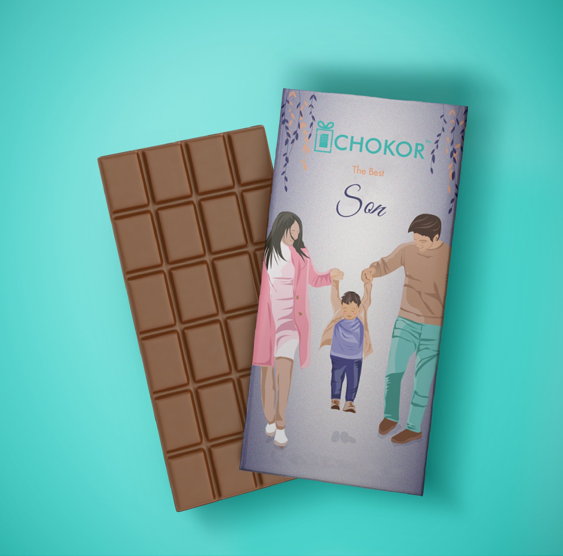 CHOKOR Best son -  Coffee Flavoured Almond Chocolate Bar