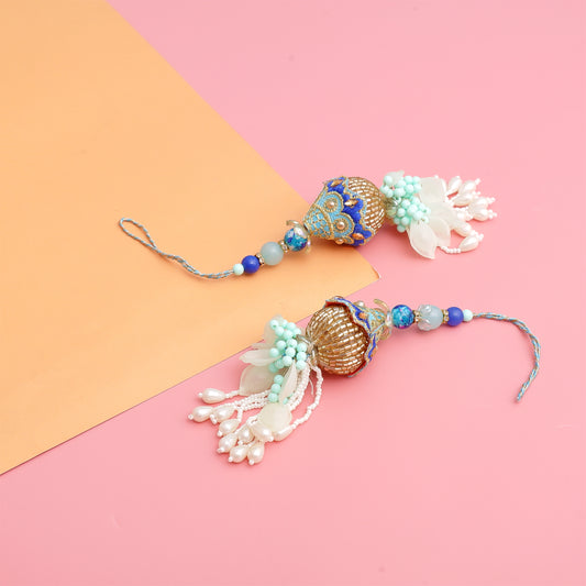 Traditional Teal Lumba Rakhi