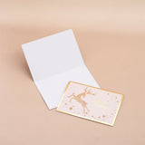 Pack Of 10 Golden Deer Seasons Greeting Card