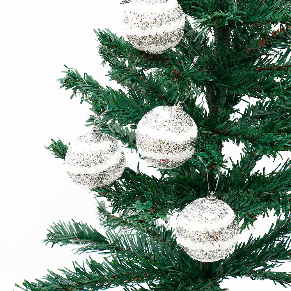 White Frost Chirstmas Tree Balls