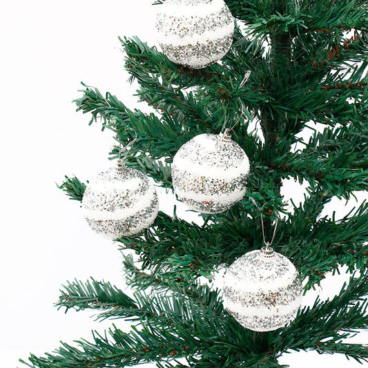 White Frost Chirstmas Tree Balls
