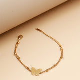 Butterfly Accent Golden Bracelet