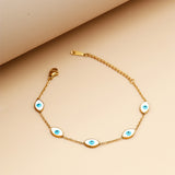 Evil Eye Charms Golden Bracelet