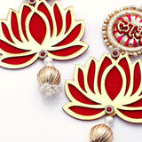Traditional Pink Shubh Labh Lotus Hanging