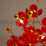 Red Blossoms in Crystal Vase
