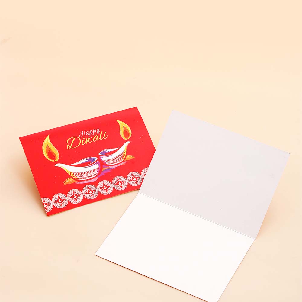 Festive Diwali Seasons Greeting Card Pack Of 10