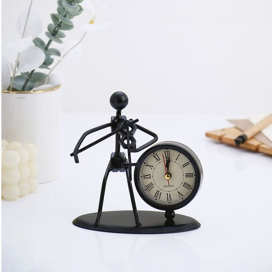 Violin Figurine Clock