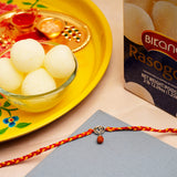 Rudraksh OM Rakhi with Rasgulla