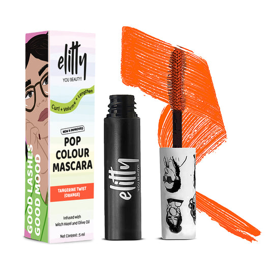 Elitty Orange Pop Colored Lush Lashes Mascara - Tangerine Twist - 5 gm