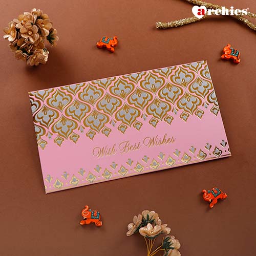 Archies Aesthetic Pastel Pink Shagun Envelopes for Occasions Pack of 10