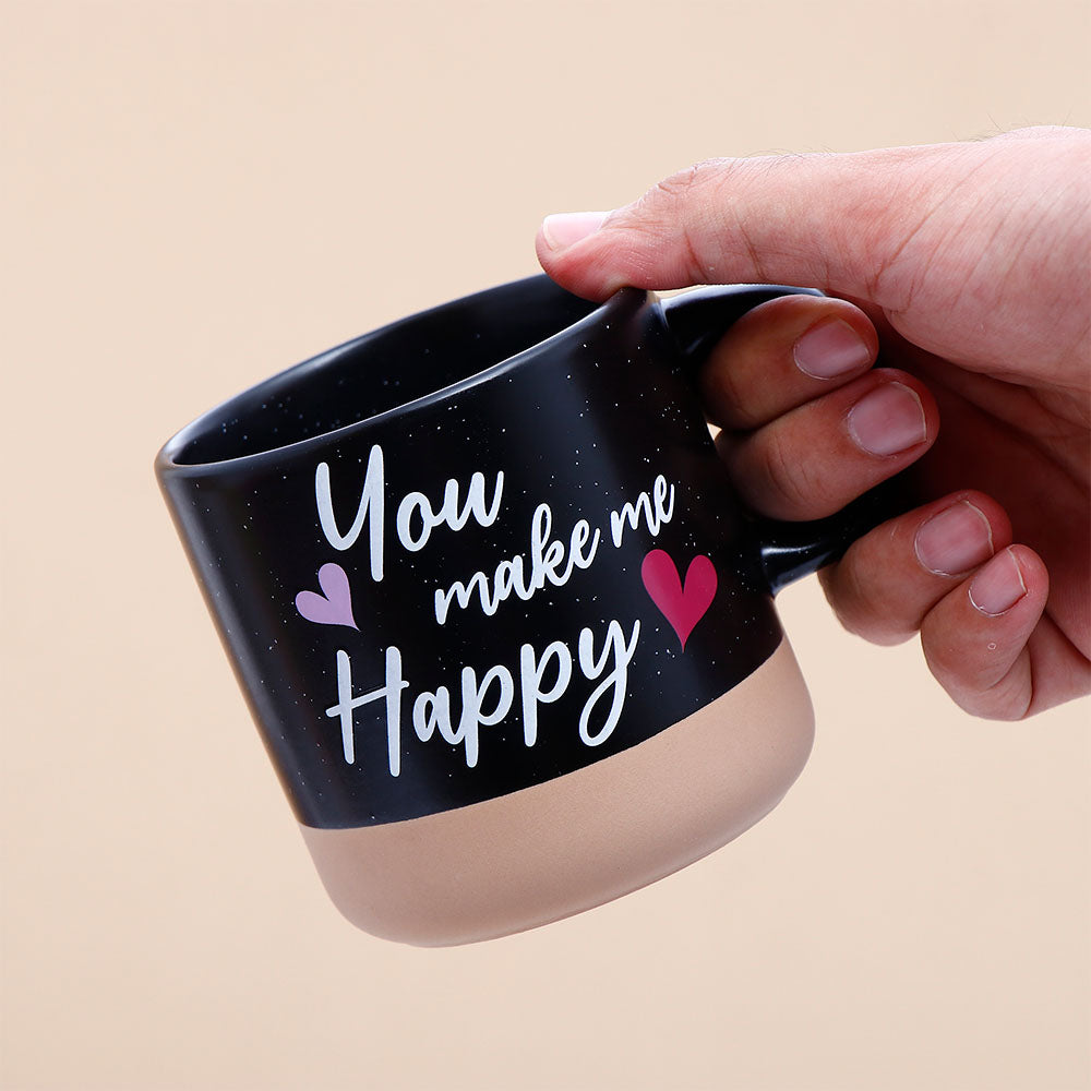 You Make me Happy Quoted Cork Base Mug