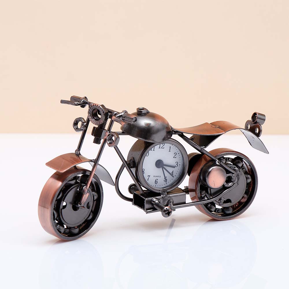 Vintage Metal Motorcycle Clock