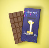 CHOKOR 1 Month to Go - Blueberry Flavoured Chocolate Bar