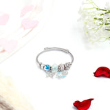 Aqua Magic Charms Silver Bracelet