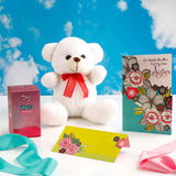 White Teddy Gift Set with Dream Girl Perfume and Greeting Card