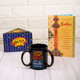 Loving Wishes Rakhi Greeting Card With Three Handle Mug