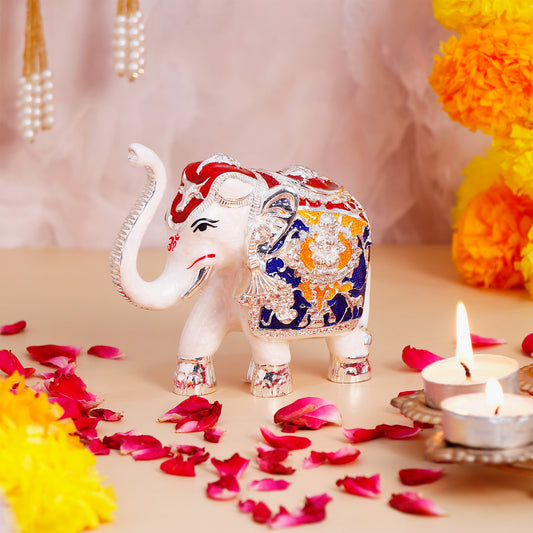 Majestic Vastu Silver Divine Elephant - Large