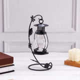 Antique Metal Lantern with Glass Jar Light