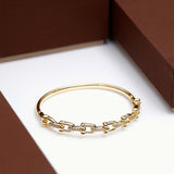 Elegant Interlocked Golden Bracelet