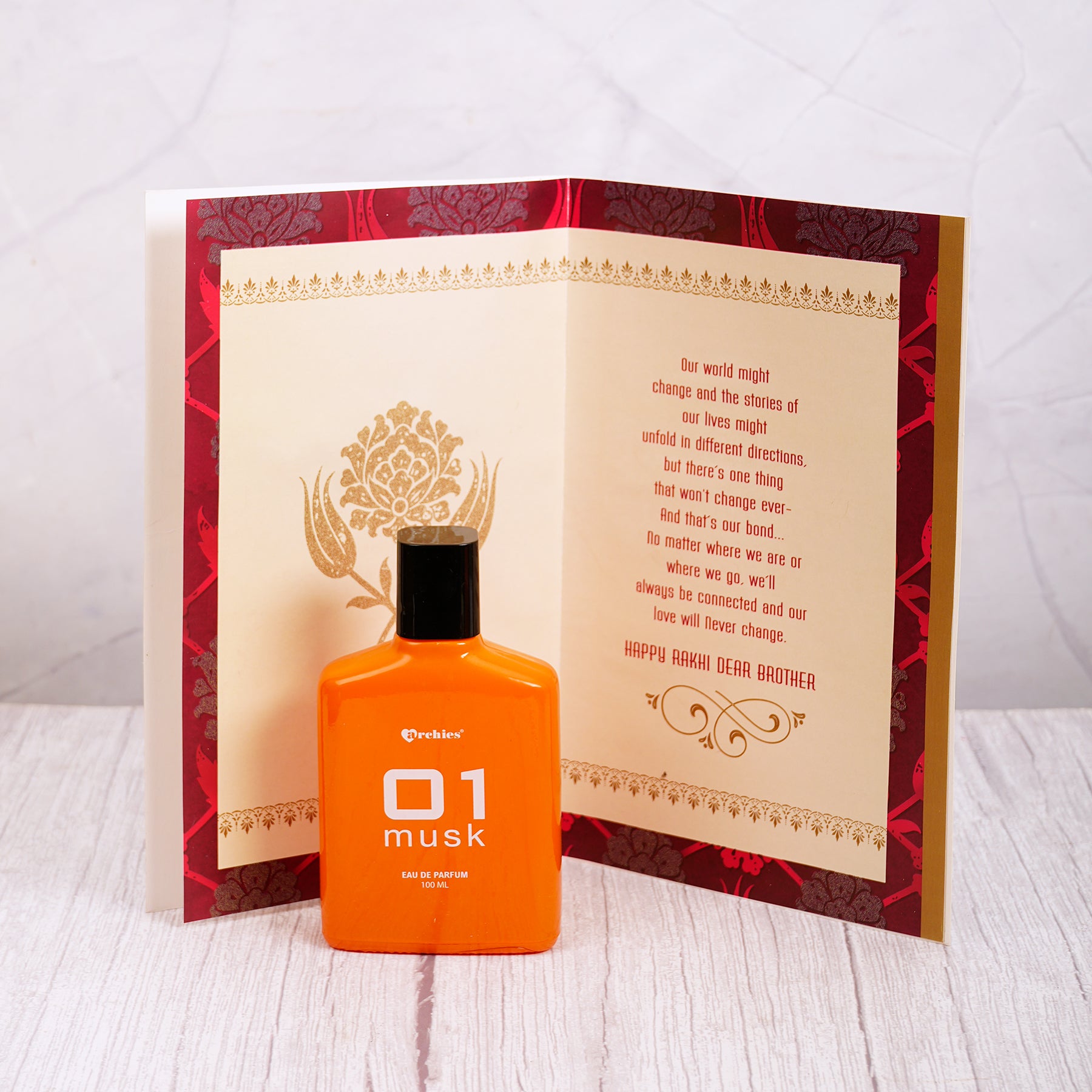 Musk Perfume with Happy Rakhi Greeting Card