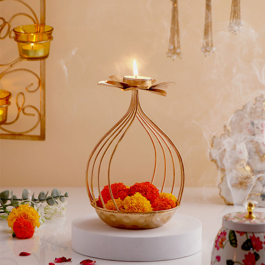 Lotus Tealight Diya Bowl Stand
