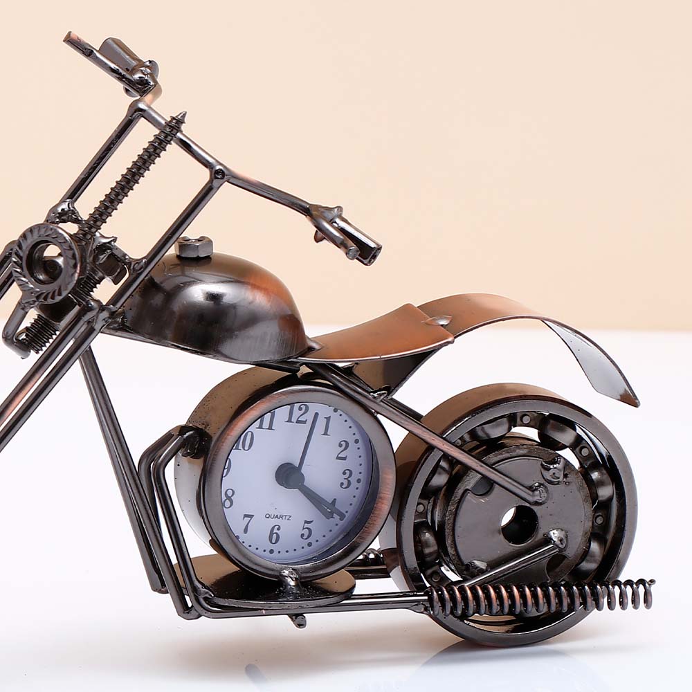 Vintage Motorcycle Desk Clock