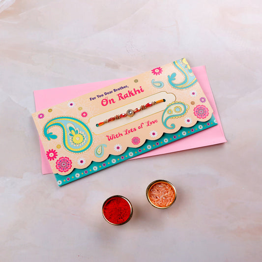 Wonderful Rakhi mailer with Roli chawal and Envelope Pack of 3