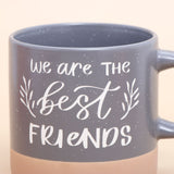 True Best Friends Quoted Cork Base Grey Mug