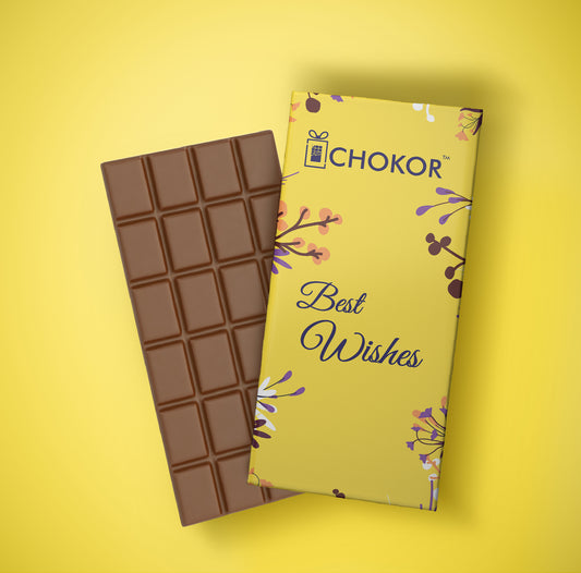 CHOKOR Best Wishes -  Coffee Flavoured Almond Chocolate Bar