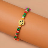 Multicolour Loop Smiley Bead Friendship Bracelet