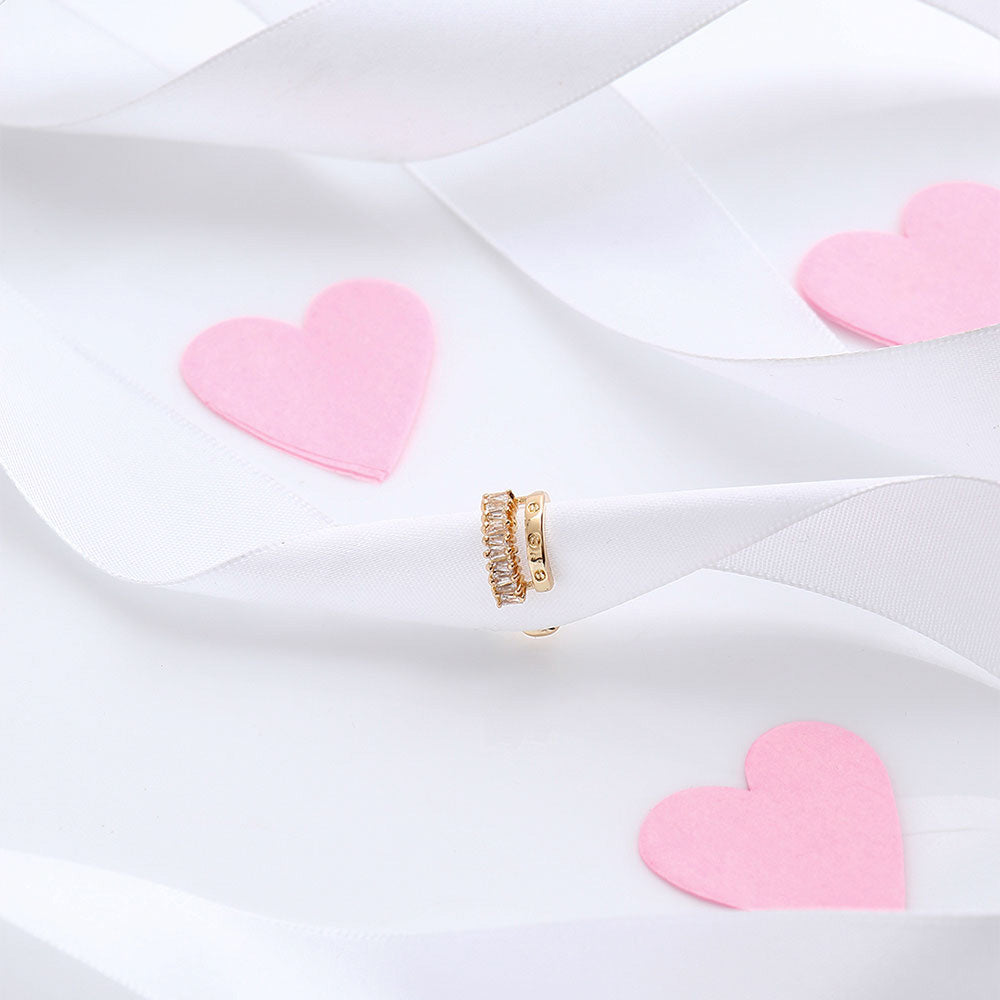 Golden Rinestones Earcuffs