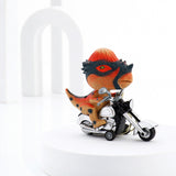 Dino Bike Ride Keychain